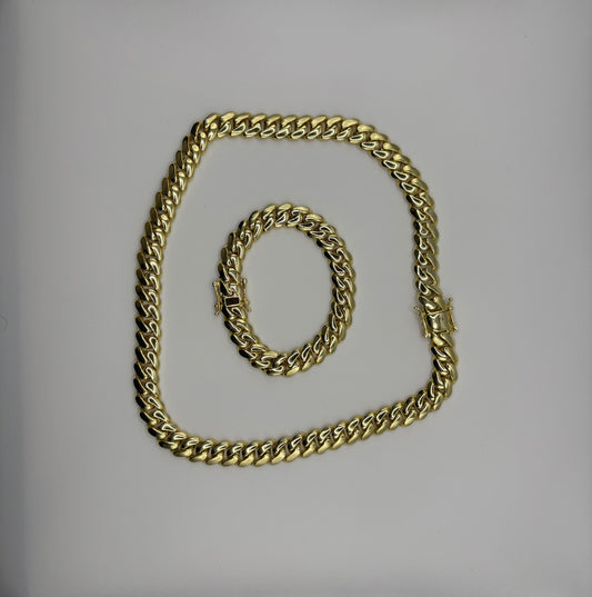 Miami Cuban Link .925 Sterling Silver Gold Plated 14k-18k