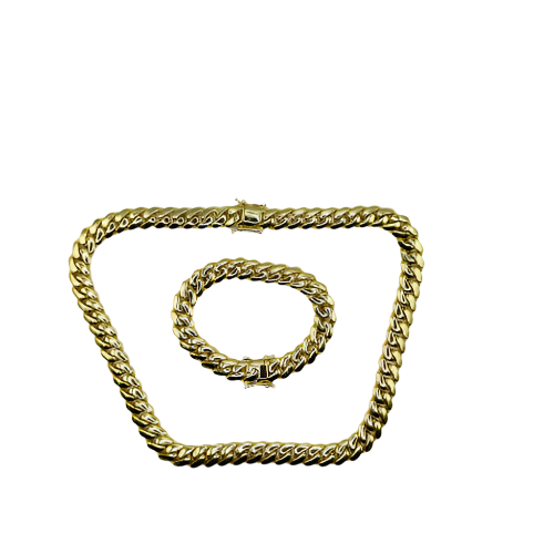 Miami Cuban Link .925 Sterling Silver Gold Plated 14k-18k